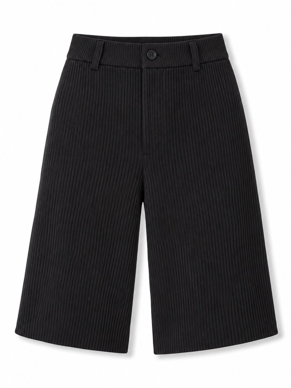 NWT COS Black Ribbed High-Waist Knit Shorts